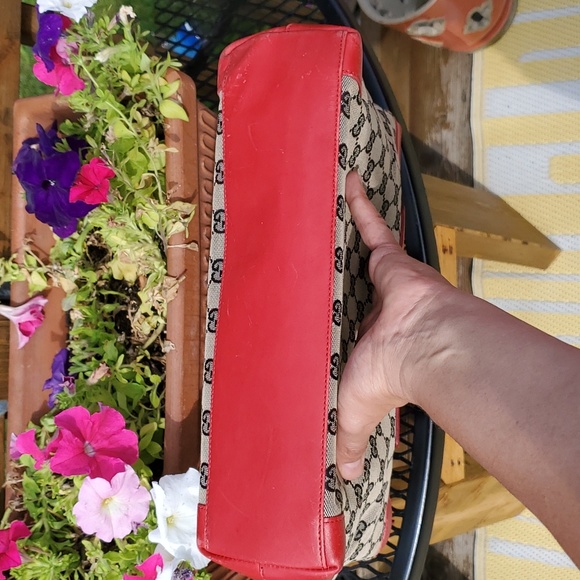 GUCCI gg Beautiful Authentic Vintage Classi Monogram Canvas Tote. - Picture 9 of 17